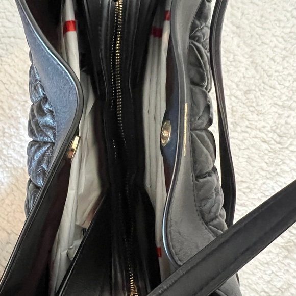 Coach Black Quilted Shoulder Bag with Gold Accents - Picture 4 of 4